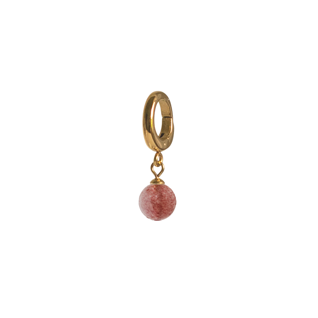 Strawberry Quartz Charm