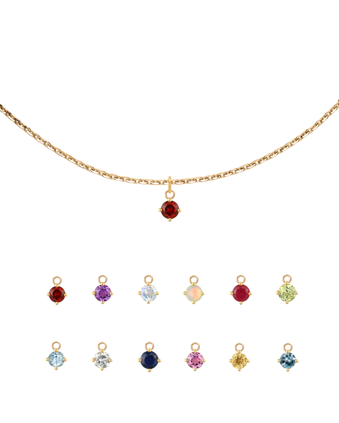 Aura Birthstone Necklace