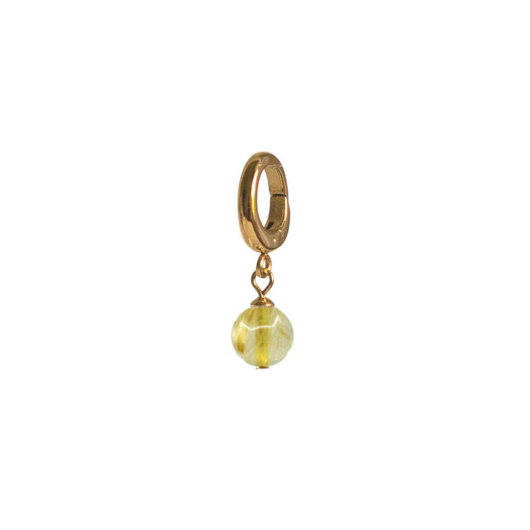 Golden Rutile Charm