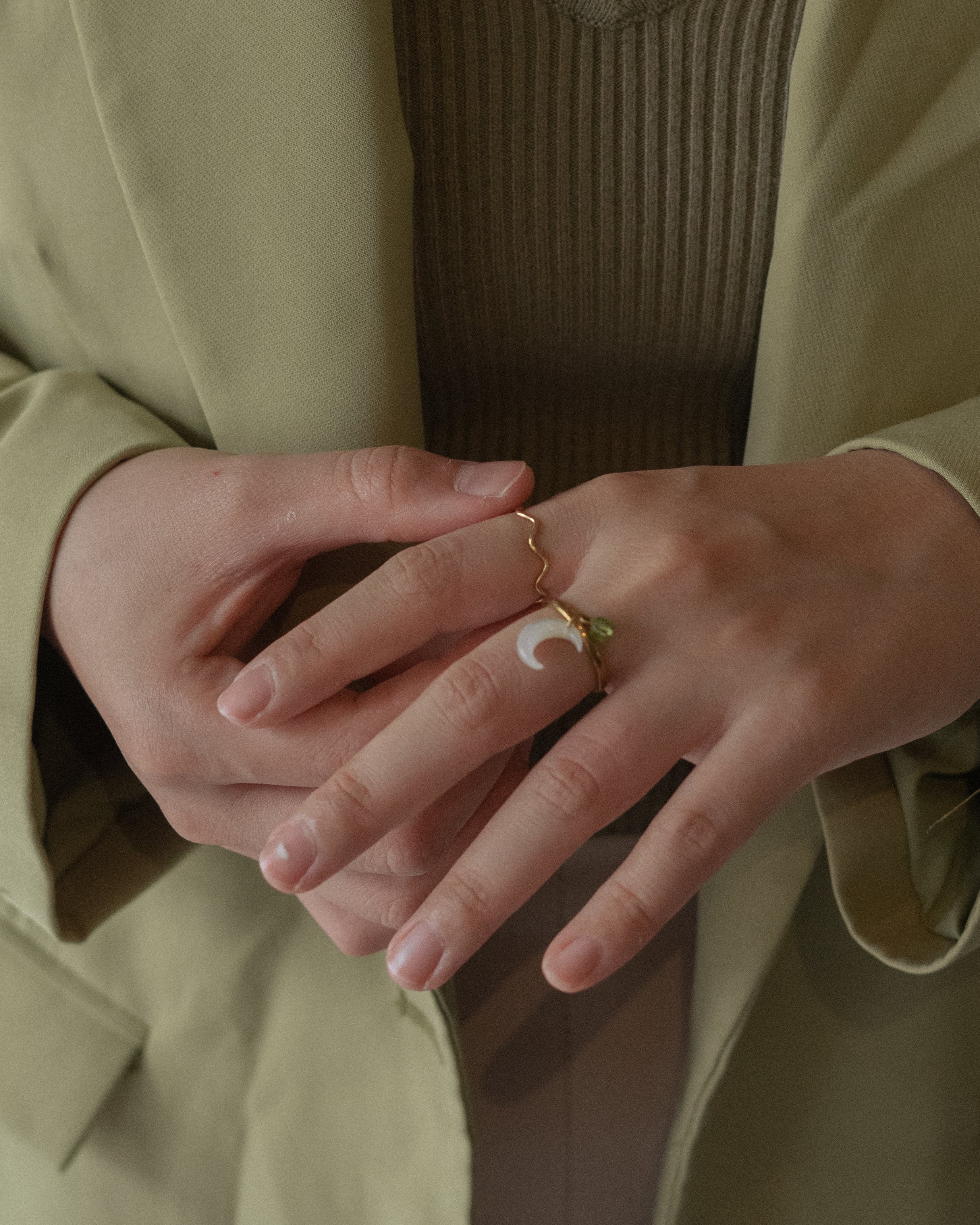 Gold Crescent Ring