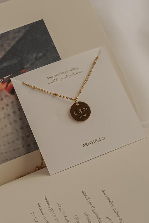 Ronde Necklace - Gold [Engravable]