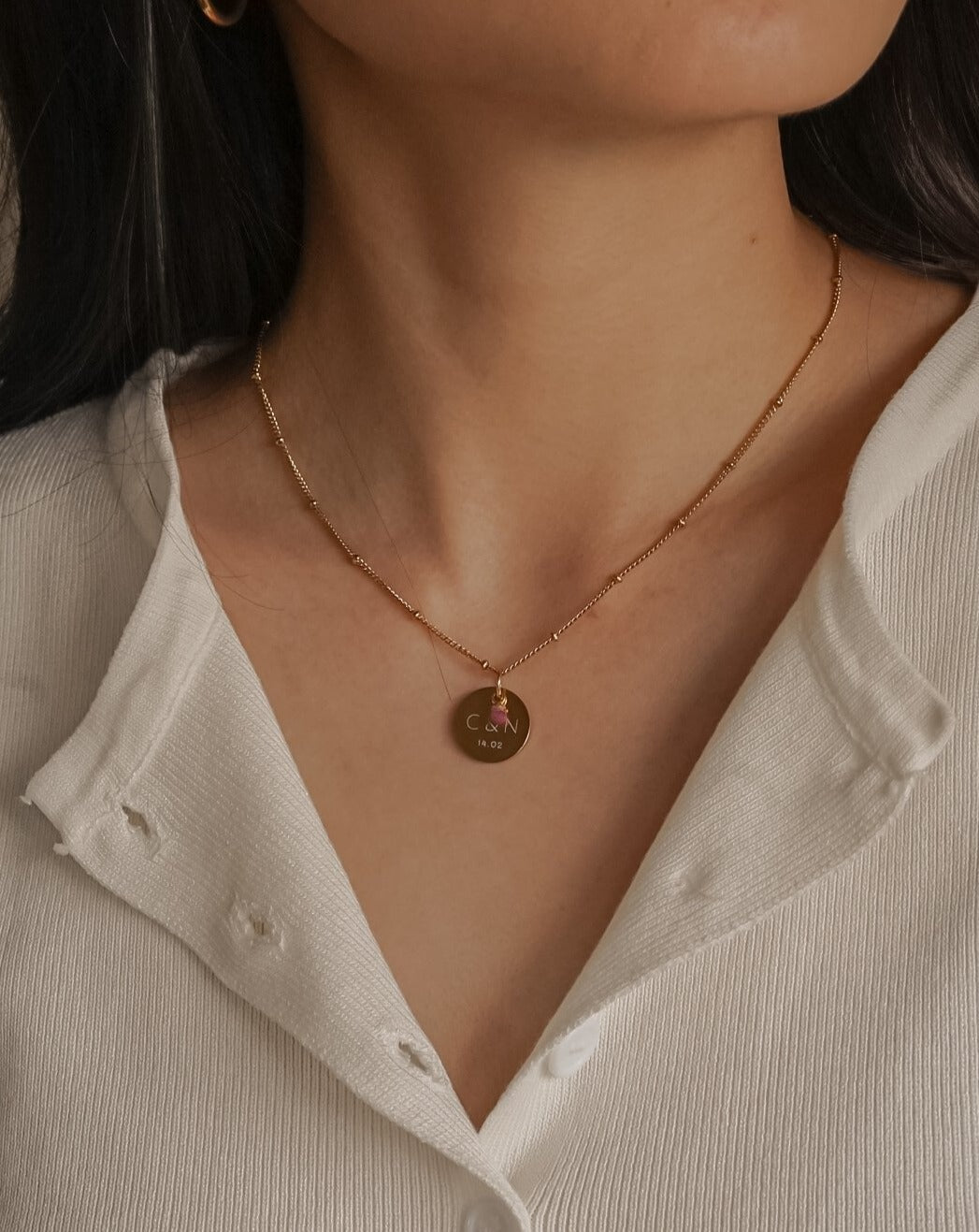Ronde Necklace - Gold [Engravable]