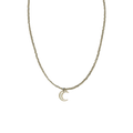Labradorite Full Beaded Crescent Necklace