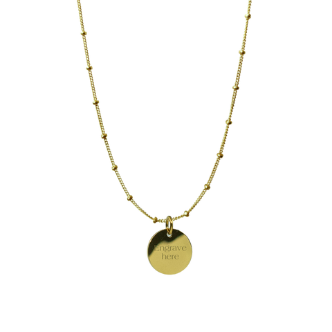 Ronde Necklace - Gold [Engravable]
